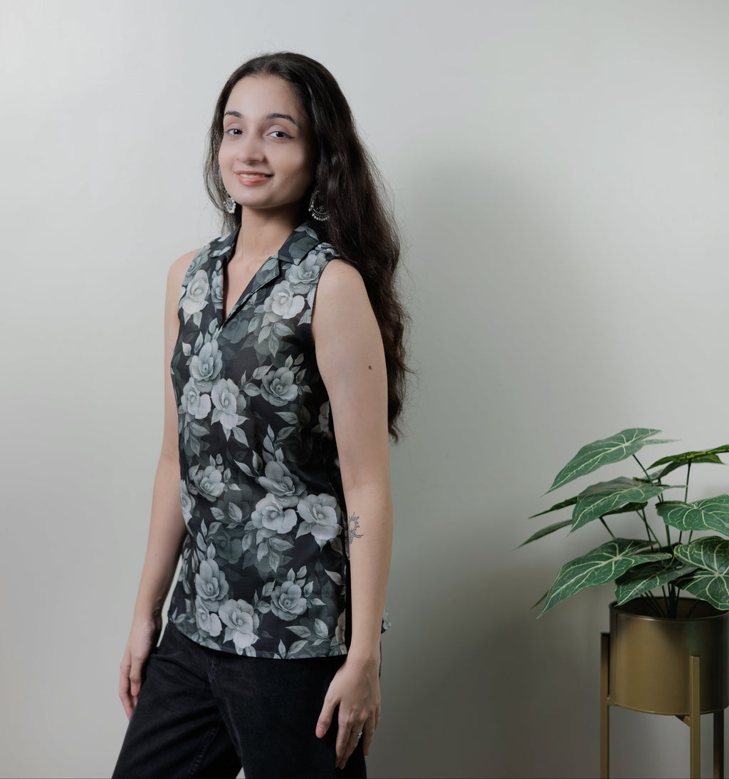 floral noir elegance