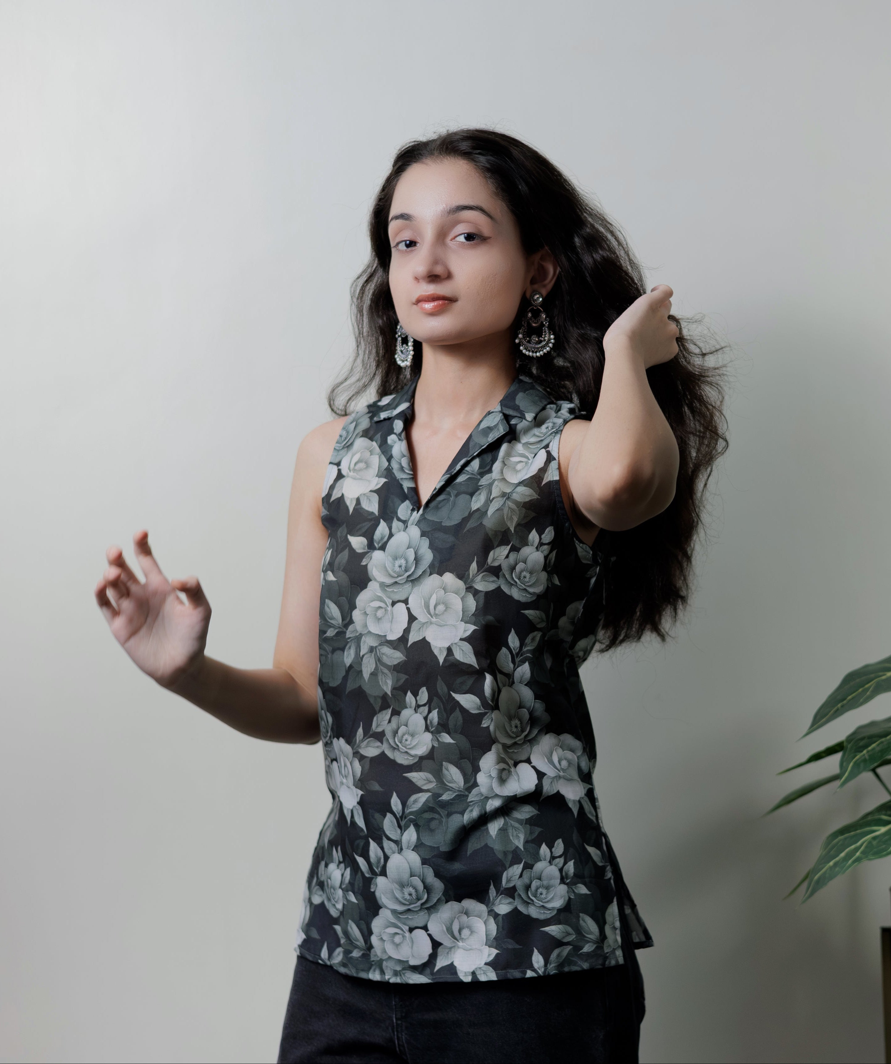 floral noir elegance