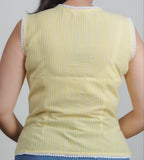 Lumi cotton gingham top back view